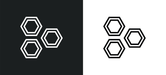 eco cell icon isolated in white and black colors. eco cell outline vector icon from ecology collection for web, mobile apps and ui.
