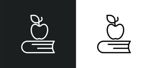 and books icon isolated in white and black colors. and books outline vector icon from ecology collection for web, mobile apps ui.