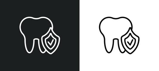 prophylaxis icon isolated in white and black colors. prophylaxis outline vector icon from dentist collection for web, mobile apps and ui.