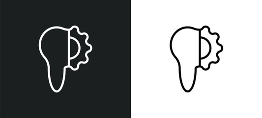 apicoectomy icon isolated in white and black colors. apicoectomy outline vector icon from dentist collection for web, mobile apps and ui.