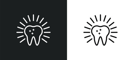 dental icon isolated in white and black colors. dental outline vector icon from dentist collection for web, mobile apps and ui.