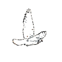 sketch of a dove with transparent background