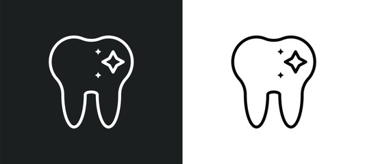 dentist icon isolated in white and black colors. dentist outline vector icon from dentist collection for web, mobile apps and ui.