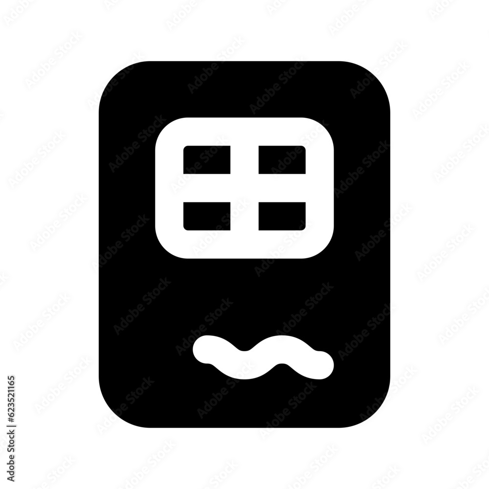 Wall mural invoice glyph icon