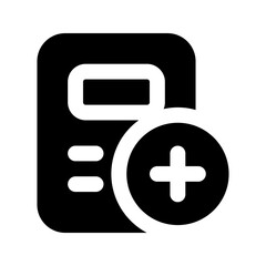 calculator glyph icon