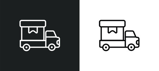 cargo icon isolated in white and black colors. cargo outline vector icon from delivery and logistic collection for web, mobile apps and ui.