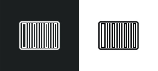 barcode icon isolated in white and black colors. barcode outline vector icon from delivery and logistic collection for web, mobile apps and ui.