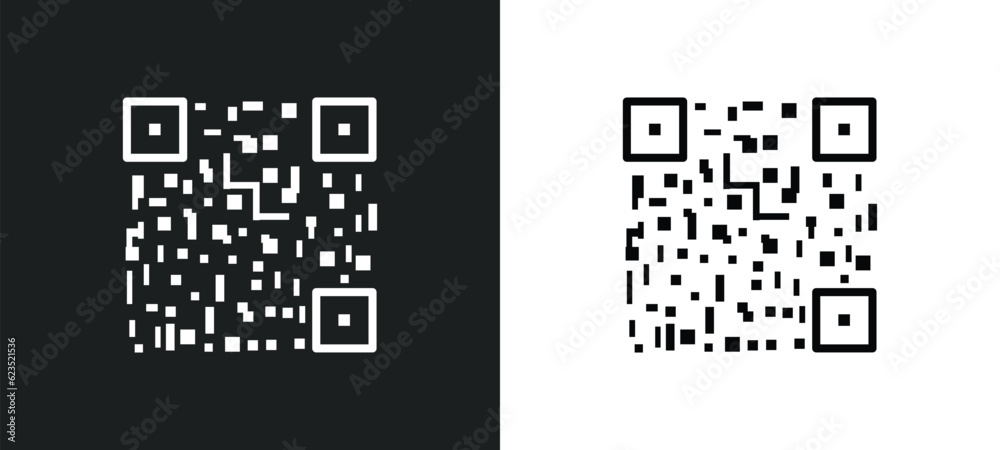 Poster bar code icon isolated in white and black colors. bar code outline vector icon from delivery and log