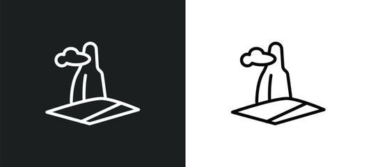 pico cao icon isolated in white and black colors. pico cao outline vector icon from culture collection for web, mobile apps and ui.