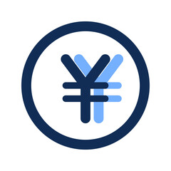 yen filled line icon