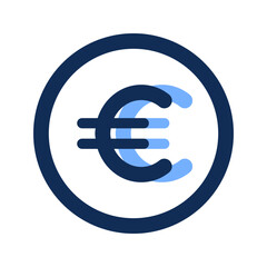 euro filled line icon
