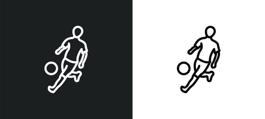 brazil soccer player icon isolated in white and black colors. brazil soccer player outline vector icon from culture collection for web, mobile apps and ui.