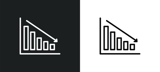 loss icon isolated in white and black colors. loss outline vector icon from cryptocurrency collection for web, mobile apps and ui.