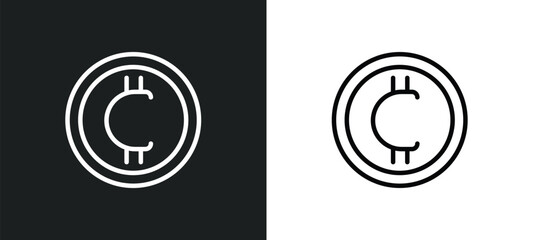 cryptocurrency icon isolated in white and black colors. cryptocurrency outline vector icon from cryptocurrency collection for web, mobile apps and ui.