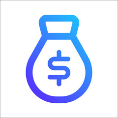 money bag gradient icon