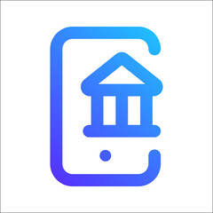mobile banking gradient icon