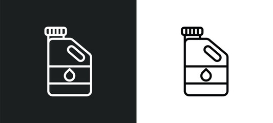 gallon oil icon isolated in white and black colors. gallon oil outline vector icon from construction tools collection for web, mobile apps and ui.
