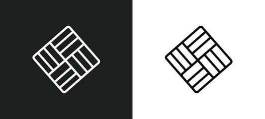 paver icon isolated in white and black colors. paver outline vector icon from construction collection for web, mobile apps and ui.