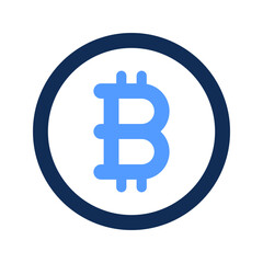 Obraz premium bitcoin outline color icon