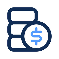 budget outline color icon