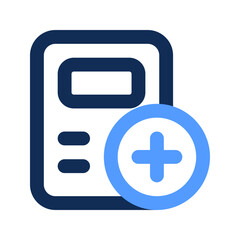 Obraz premium calculator outline color icon