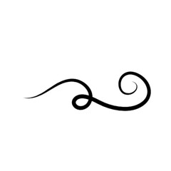 Ornamental curls, swirls divider and filigree ornaments. vector illustration 