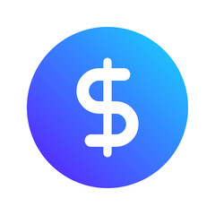 dollar gradient fill icon