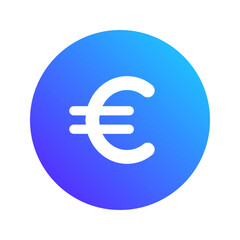 euro gradient fill icon