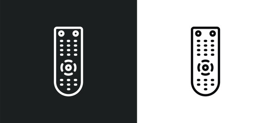 tv remote icon isolated in white and black colors. tv remote outline vector icon from computer collection for web, mobile apps and ui.