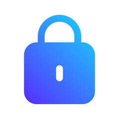 lock gradient fill icon