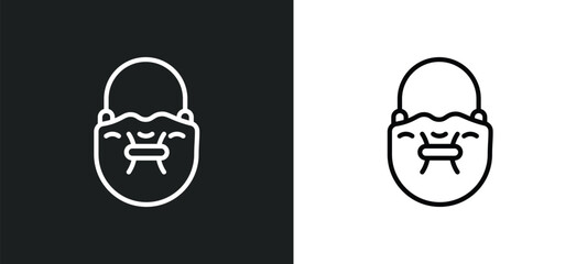 bucket bag icon isolated in white and black colors. bucket bag outline vector icon from clothes collection for web, mobile apps and ui.