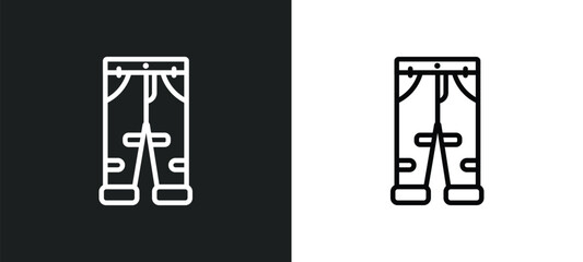 boyfriend low jean icon isolated in white and black colors. boyfriend low jean outline vector icon from clothes collection for web, mobile apps and ui.
