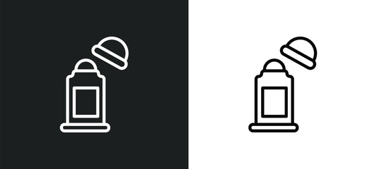 deodorizer icon isolated in white and black colors. deodorizer outline vector icon from cleaning collection for web, mobile apps and ui.