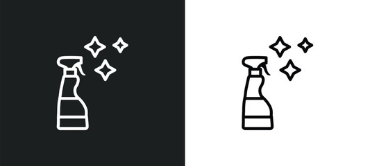 glass cleaner icon isolated in white and black colors. glass cleaner outline vector icon from cleaning collection for web, mobile apps and ui.
