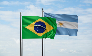 Argentina and Brazil flag