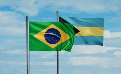 Bahamas and Brazil flag