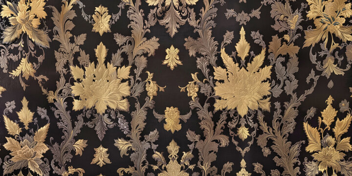 framed classic damask jacquard pattern