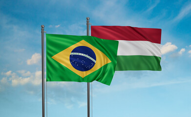 Hungary and Brazil flag