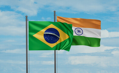 India and Brazil flag