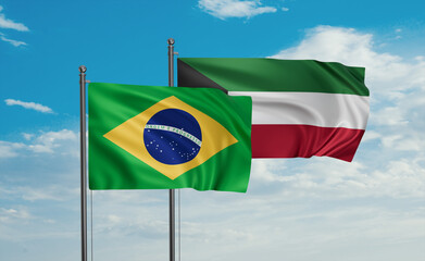 Kuwait and Brazil flag
