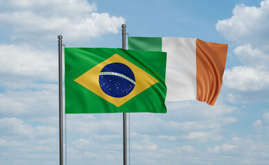 Ireland and Brazil flag