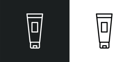 cream icon isolated in white and black colors. cream outline vector icon from cleaning collection for web, mobile apps and ui.