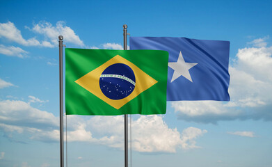 Somalia and Brazil flag