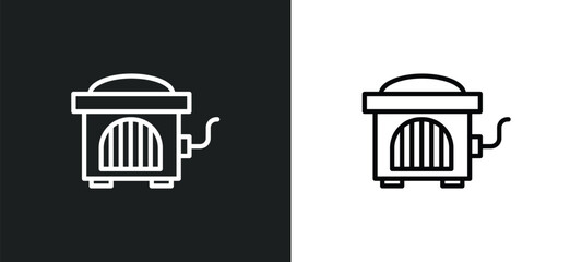 cinema hurdy gurdy icon isolated in white and black colors. cinema hurdy gurdy outline vector icon from cinema collection for web, mobile apps and ui.