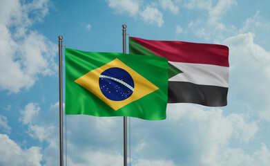 Sudan and Brazil flag