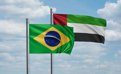 UAE and Brazil flag