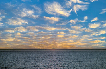 Sunset in the ocean