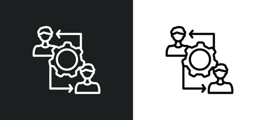 rearrange icon isolated in white and black colors. rearrange outline vector icon from business collection for web, mobile apps and ui.