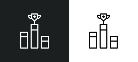 ranking factor icon isolated in white and black colors. ranking factor outline vector icon from business collection for web, mobile apps and ui.