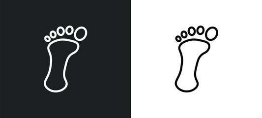 one foot icon isolated in white and black colors. one foot outline vector icon from beauty collection for web, mobile apps and ui.